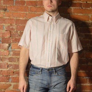 Vintage Pink Striped Button-Up Shirt